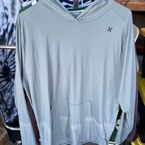 Hurley Gray Lightweight Hoodie Sweatshirt